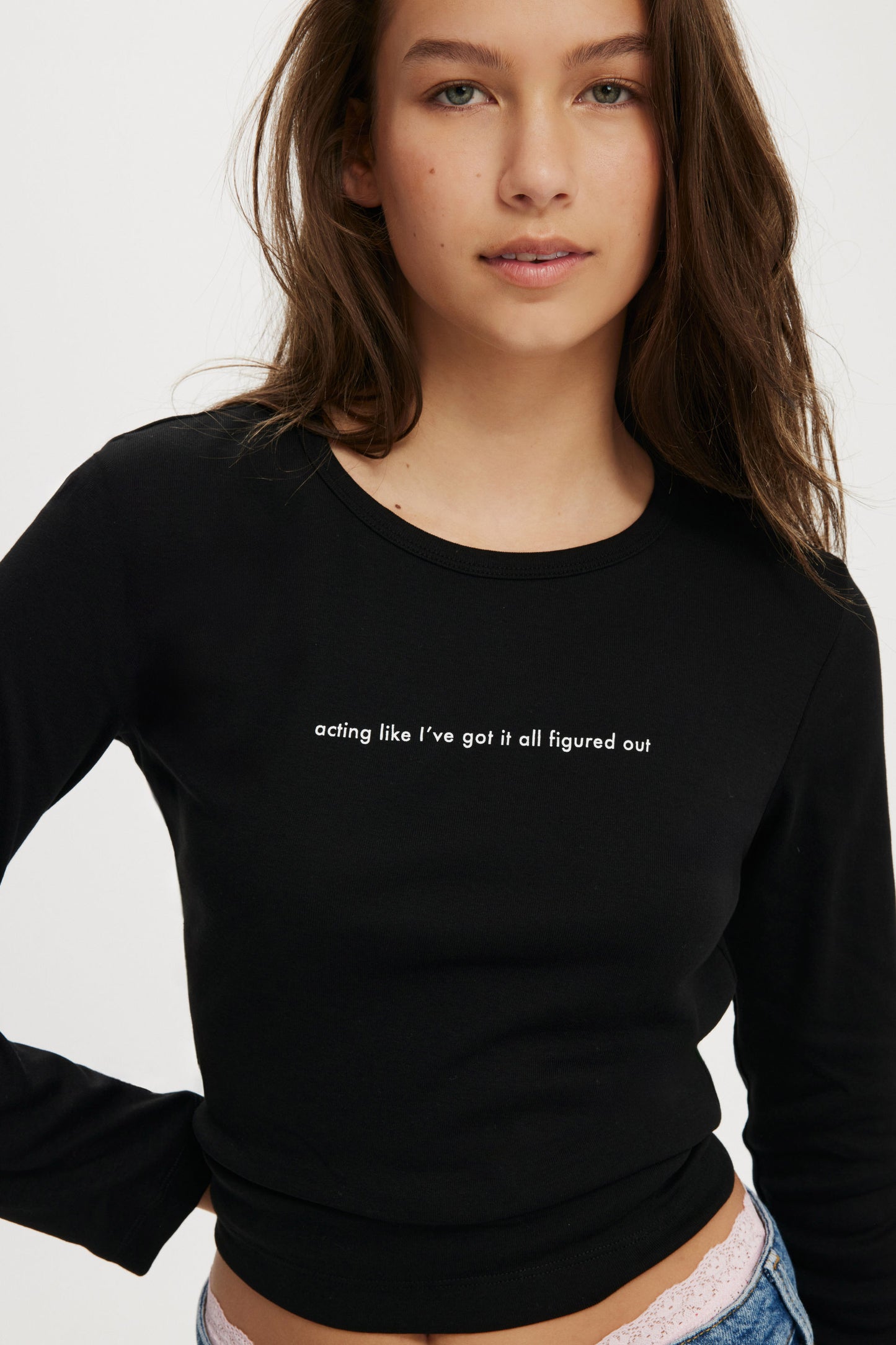 Rib Longsleeve Graphic Tee