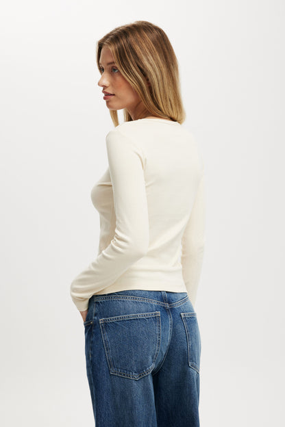 Rib Longsleeve Graphic Tee