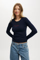 Rib Longsleeve Graphic Tee