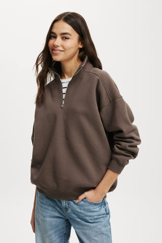 Classic Fleece Oversized Half Zip Sweatshirt