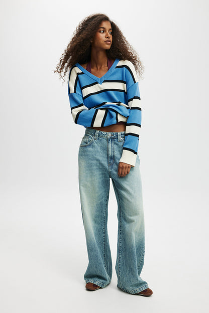 Preppy V Neck Sweater