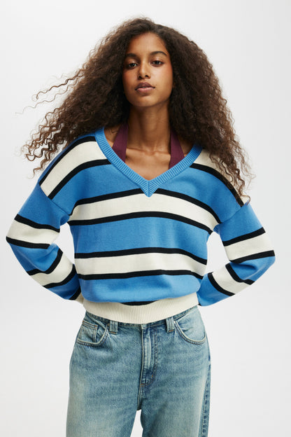 Preppy V Neck Sweater