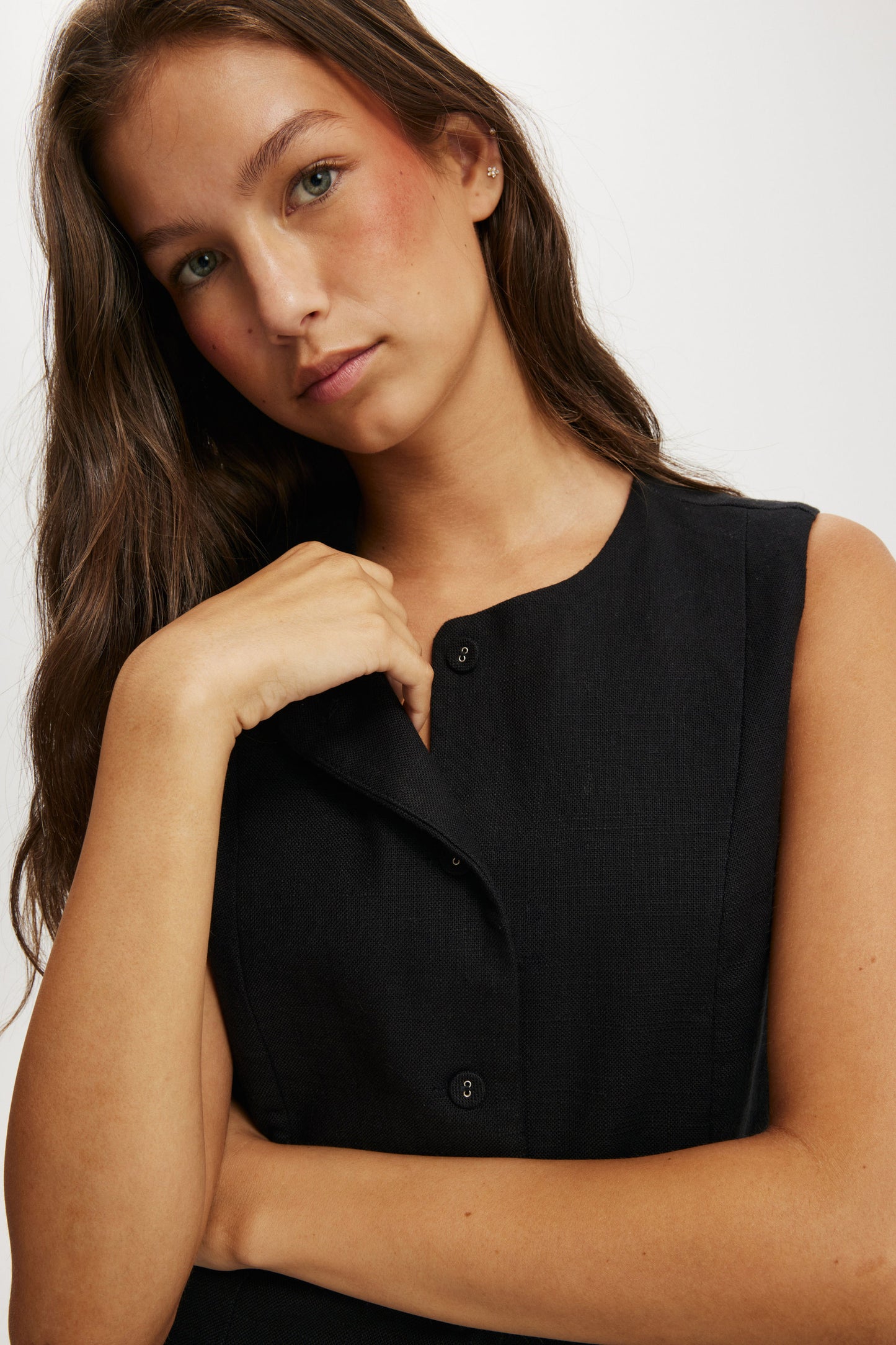 Sienna Linen Cotton Vest