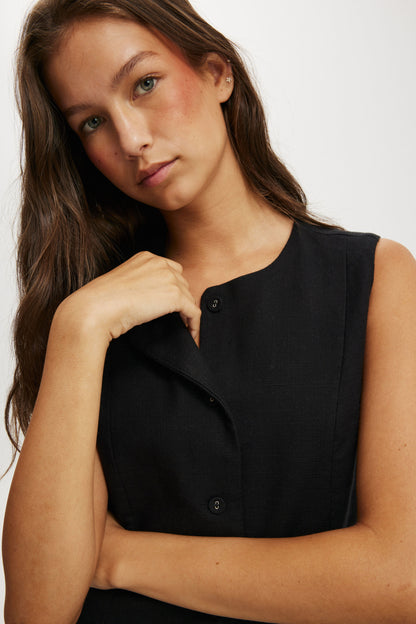 Sienna Linen Cotton Vest