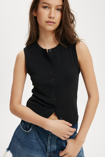 Charlie Button Front Tank