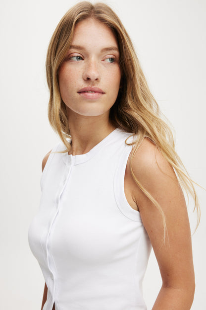 Charlie Button Front Tank
