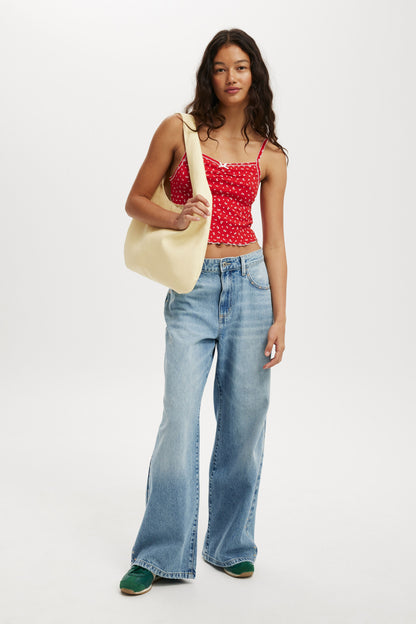 Scarlet Pointelle Cami