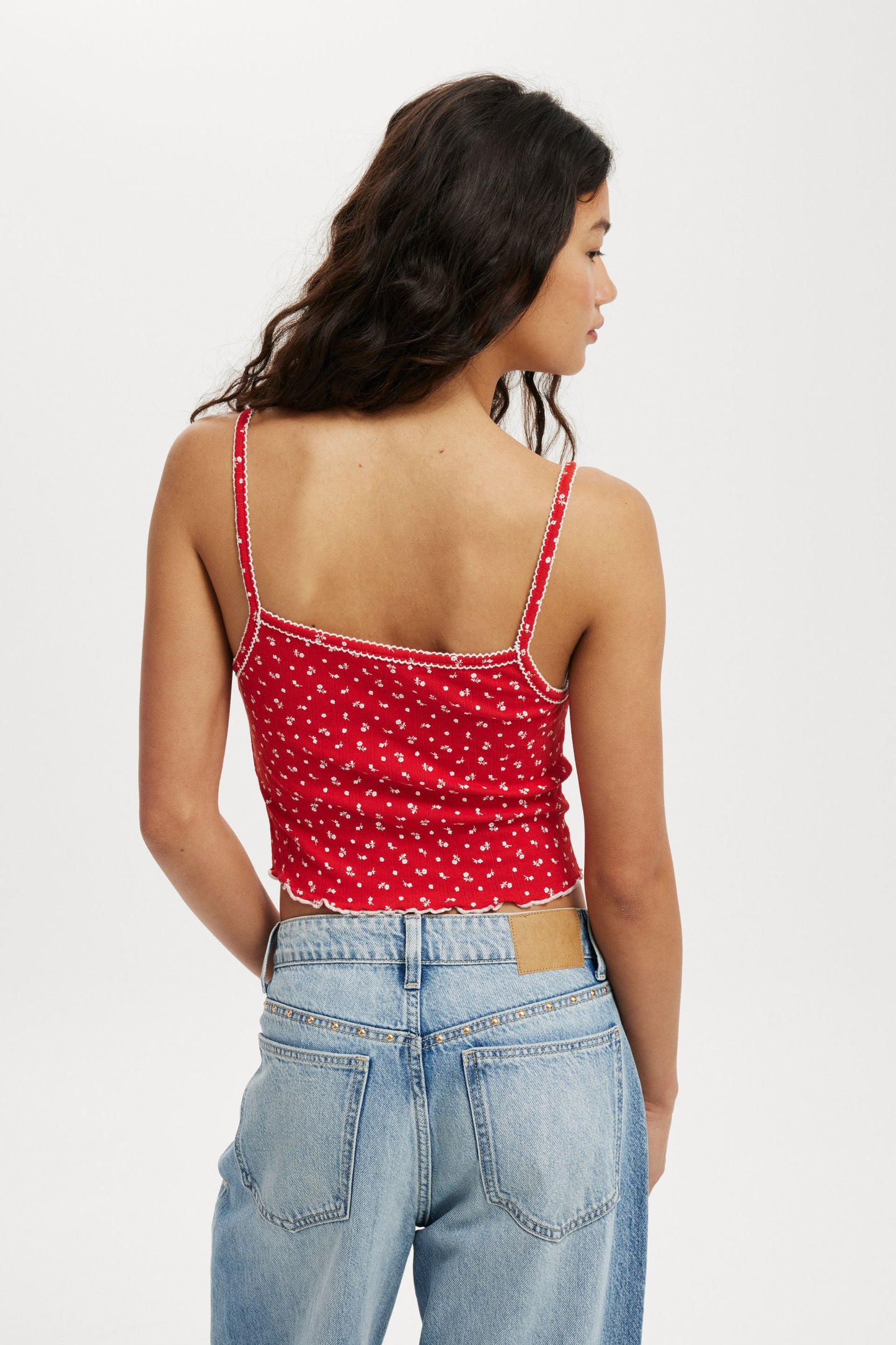 Scarlet Pointelle Cami