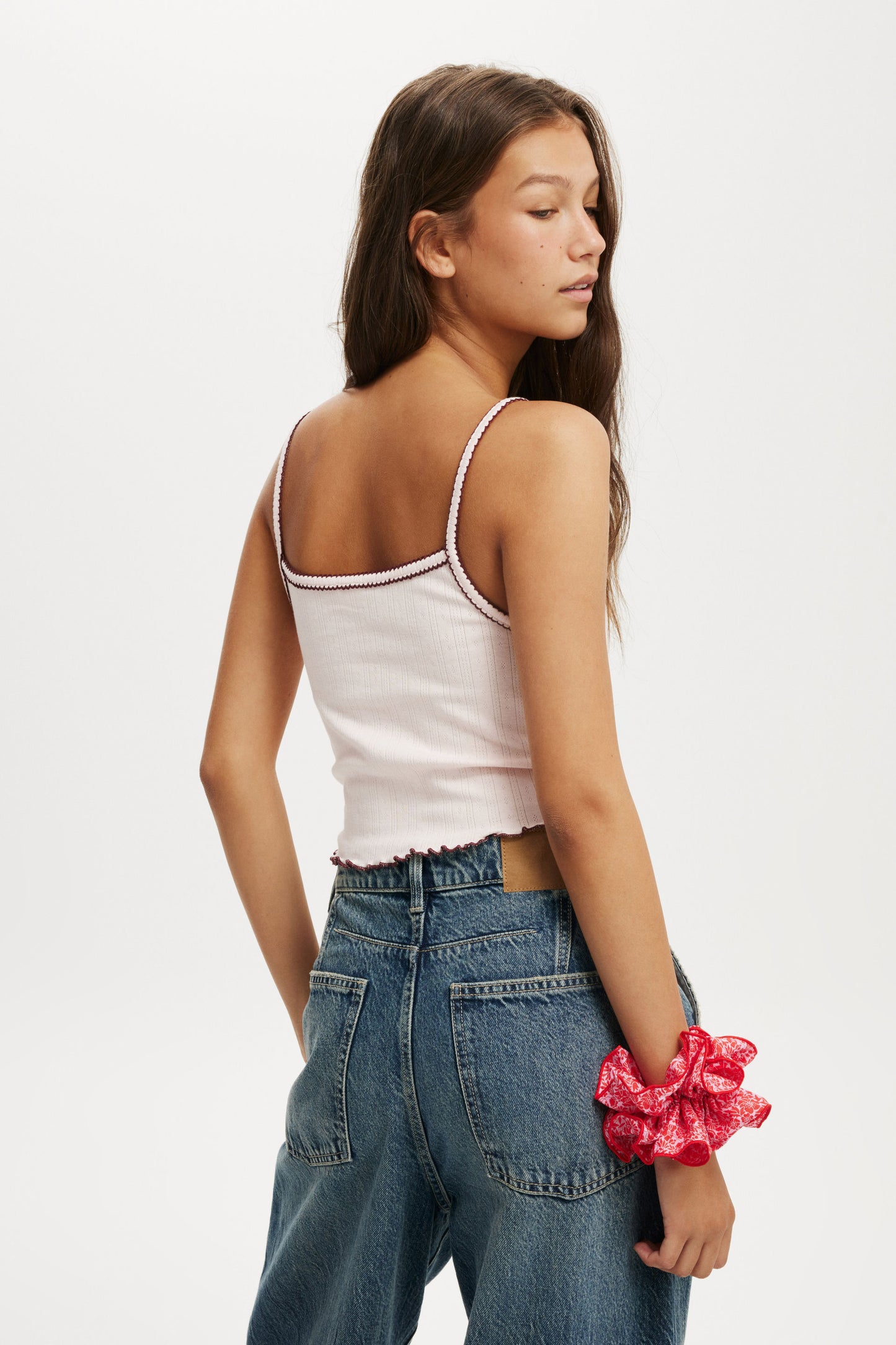Scarlet Pointelle Cami