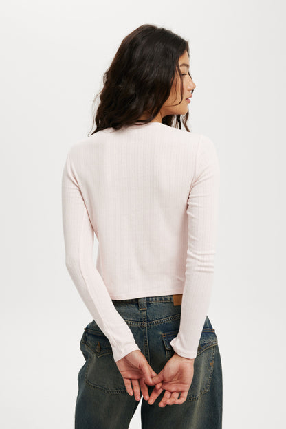 Scarlet Pointelle Cardi