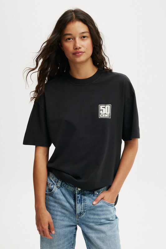 50 Cent Music Boxy Graphic Tee