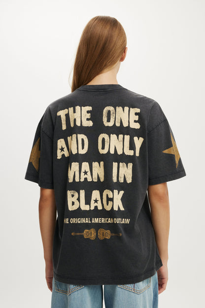 Johnny Cash Boxy Graphic Music Tee