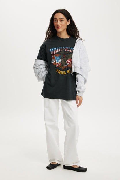 Willie Nelson Boxy Graphic Music Tee