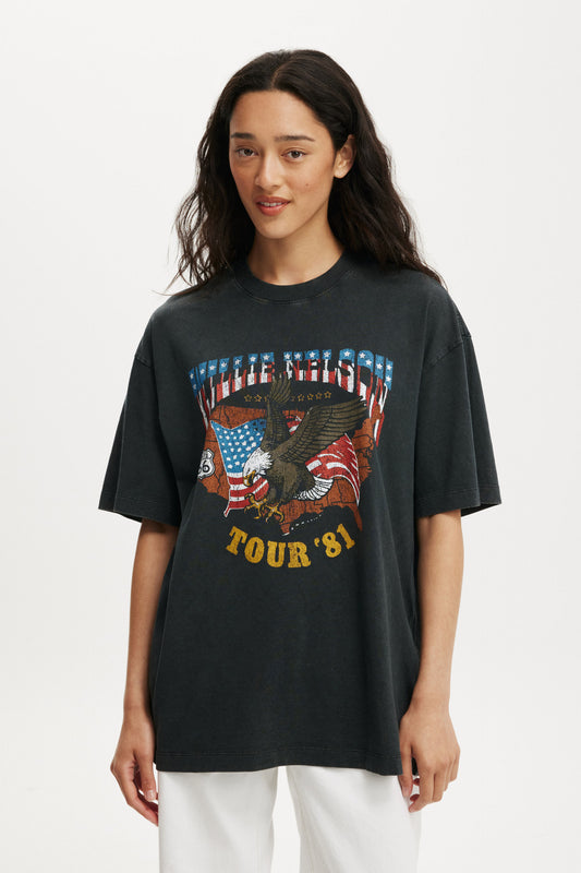 Willie Nelson Boxy Graphic Music Tee