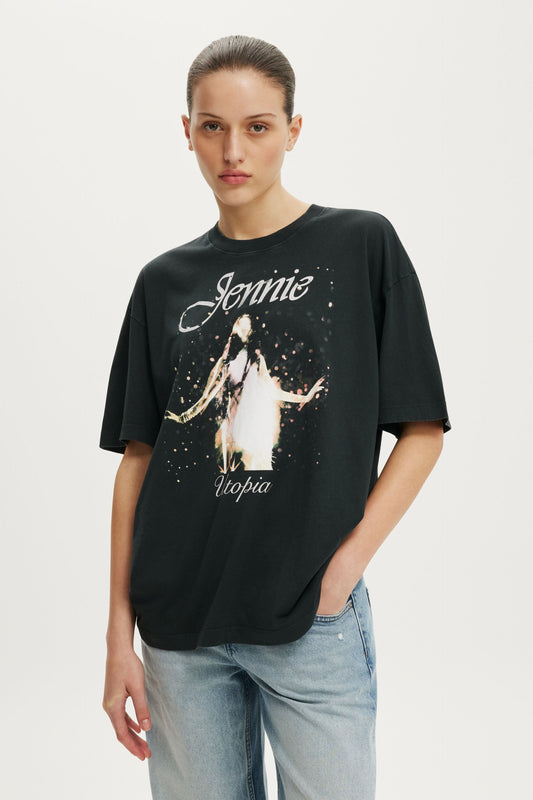 Jennie Music Boxy Graphic Tee