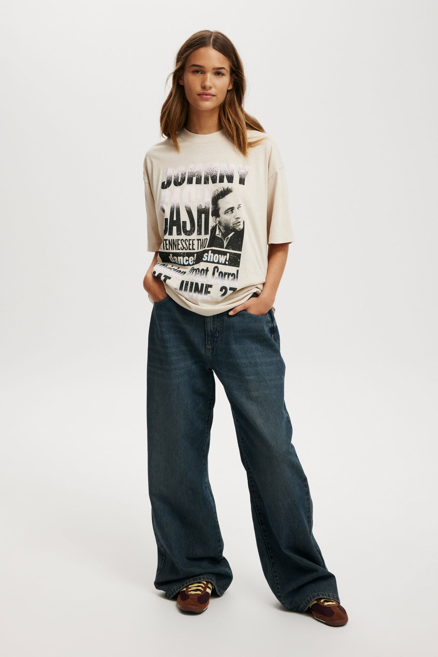 Johnny Cash Music Boxy Graphic Tee