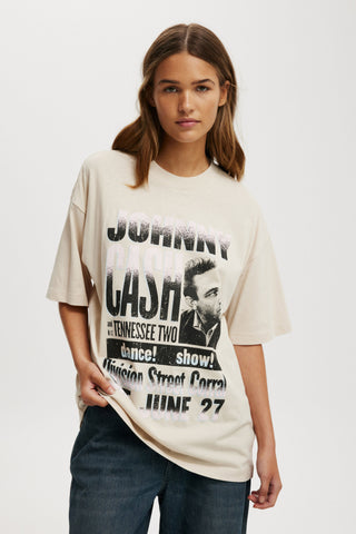 Johnny Cash Music Boxy Graphic Tee