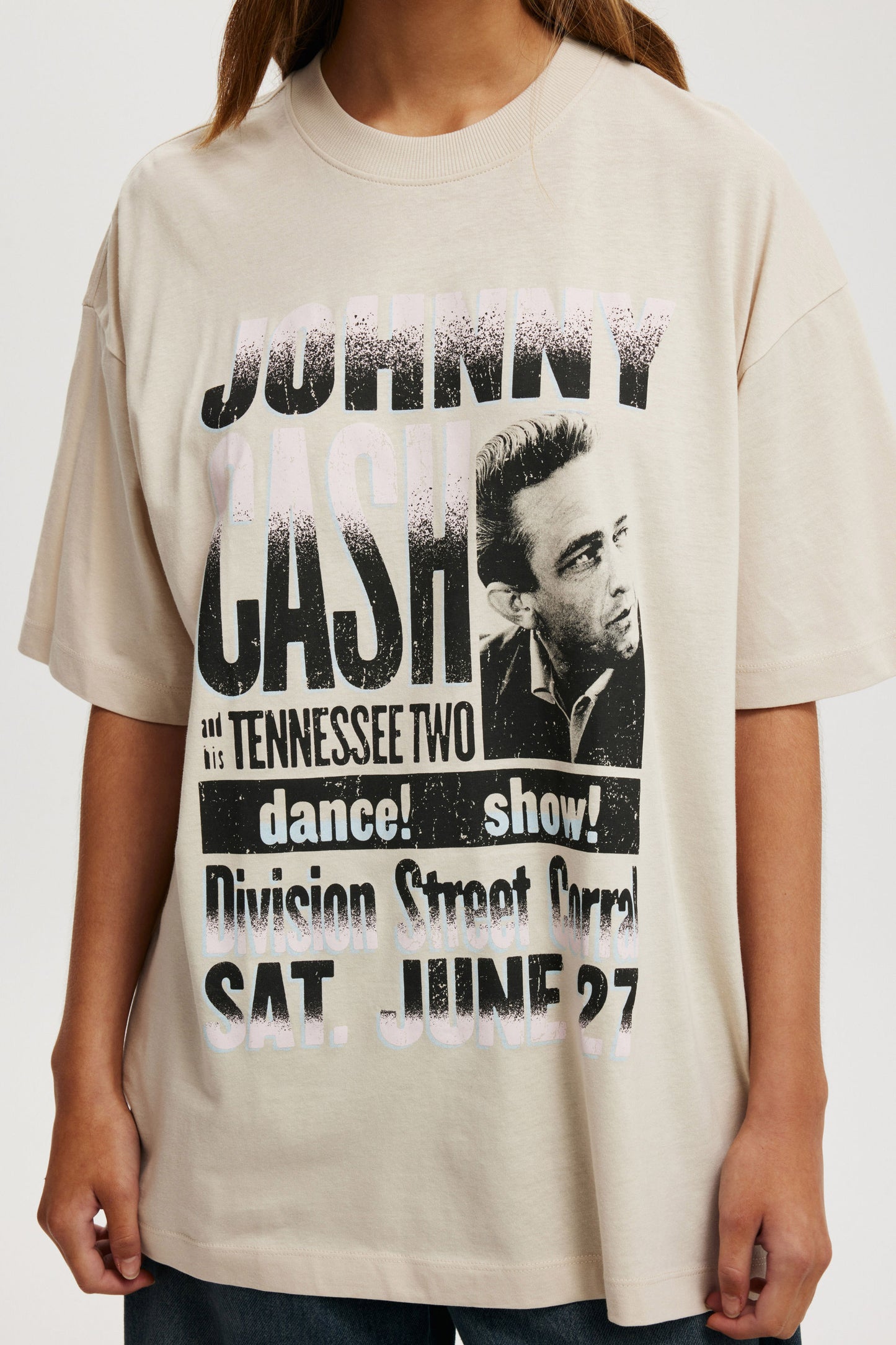 Johnny Cash Music Boxy Graphic Tee