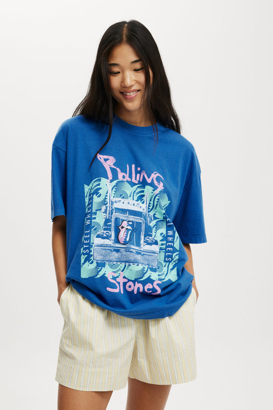Rolling Stones Boxy Graphic Music Tee