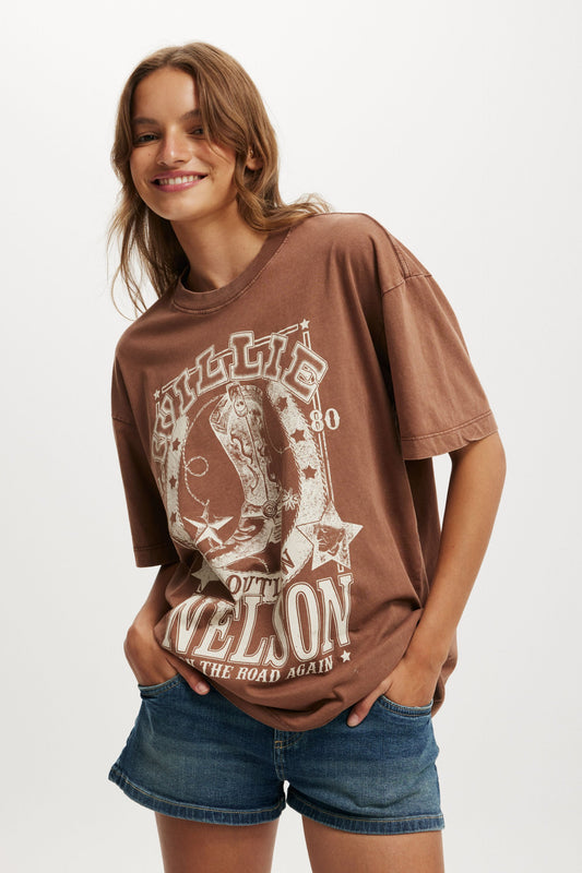 Willie Nelson Boxy Graphic Tee