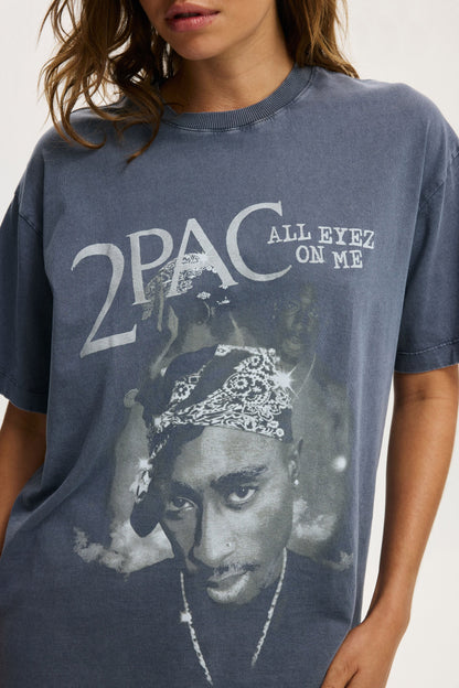 Tupac Boxy Graphic Music Tee