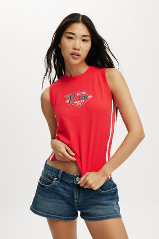 Fitted Graphic Longline Tank