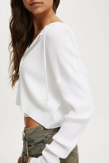 Zip It Good Hood Knit Cardigan
