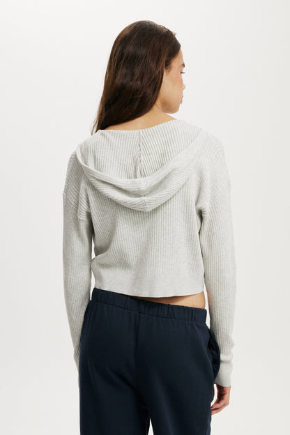 Zip It Good Hood Knit Cardigan