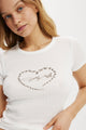 Dolly Parton Fitted Graphic Pointelle Longline Tee