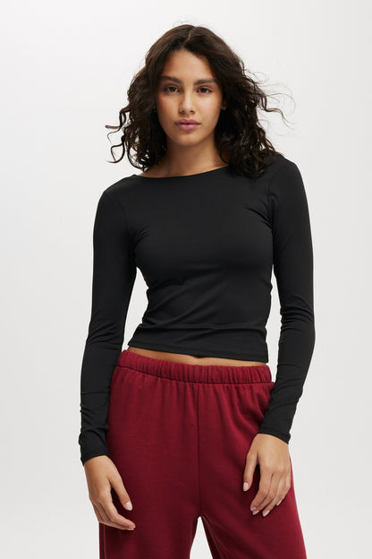 Ever Smooth Backless Long Sleeve Top