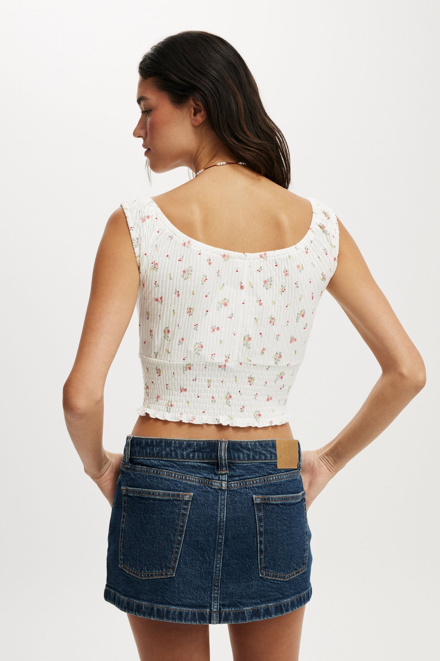 Chloe Shirred Short Sleeve Top