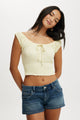 Chloe Shirred Short Sleeve Top