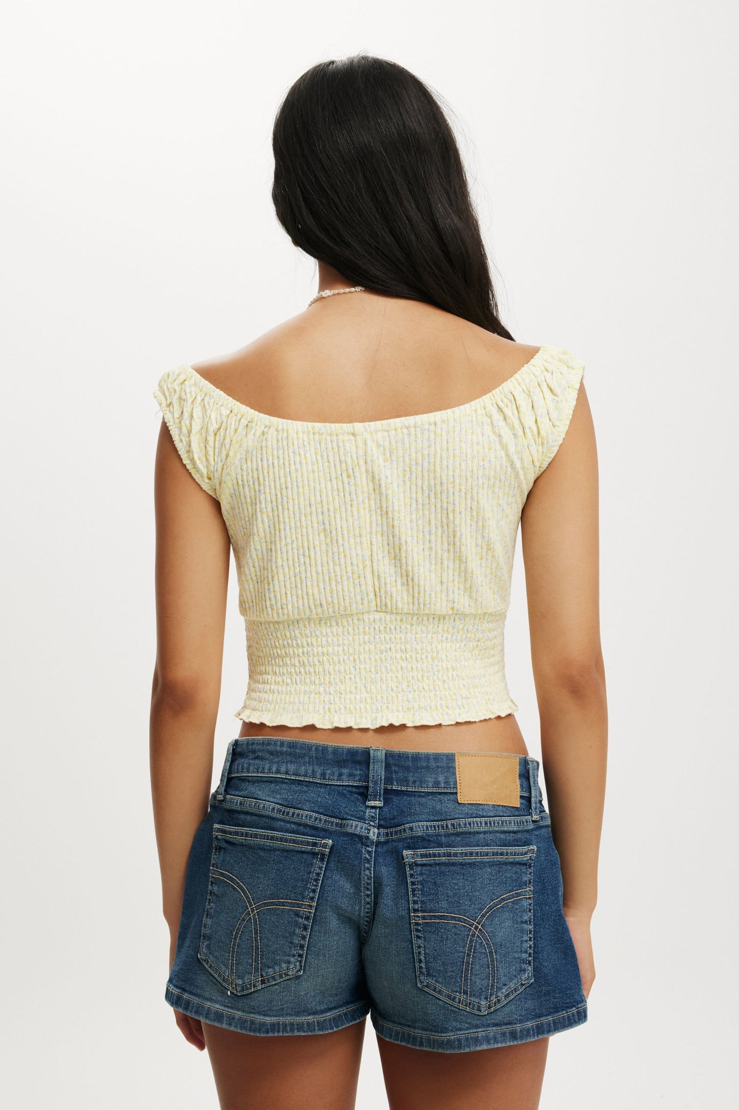 Chloe Shirred Short Sleeve Top