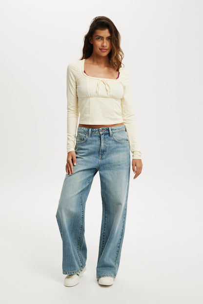 Annie Lace Tie Long Sleeve