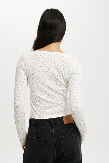 Annie Lace Tie Long Sleeve