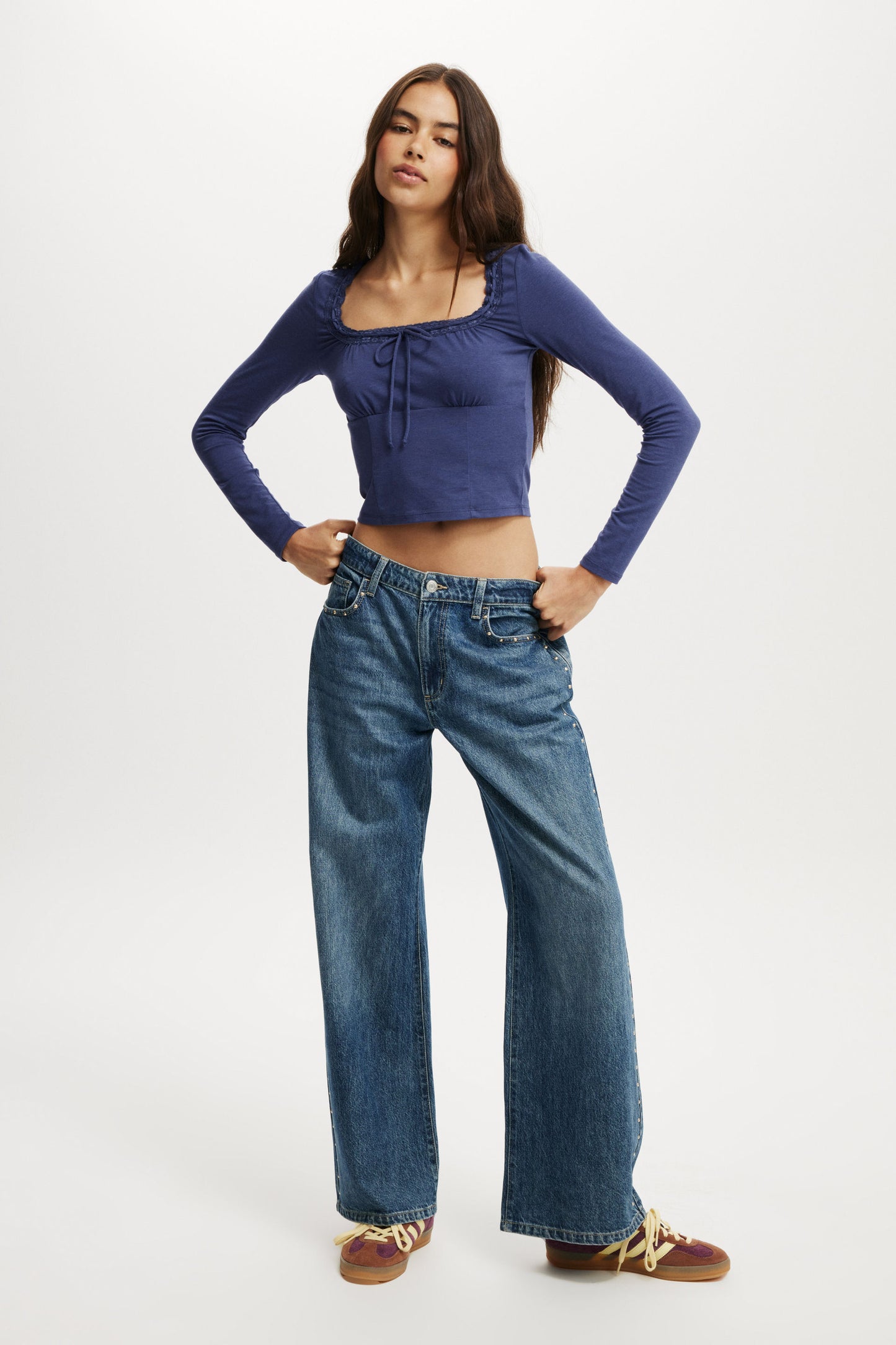 Annie Lace Tie Long Sleeve
