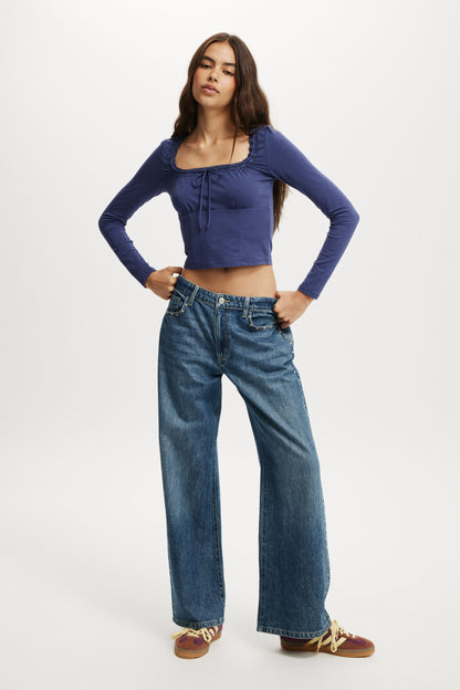 Annie Lace Tie Long Sleeve