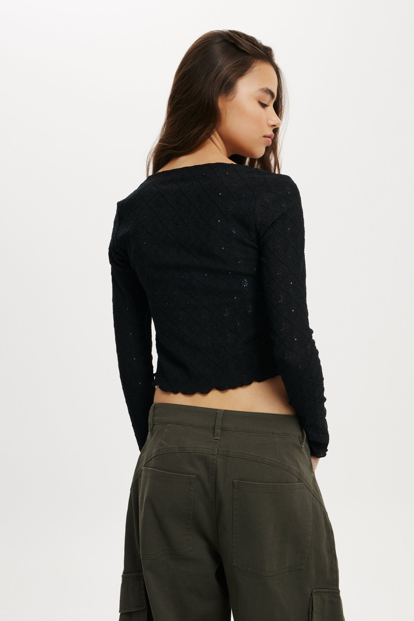 Briony Tie Front Long Sleeve Top