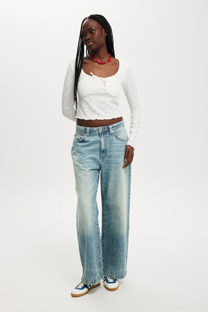 Briony Tie Front Long Sleeve Top