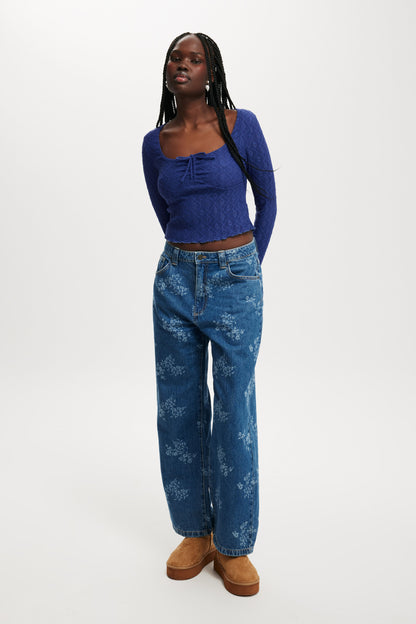 Briony Tie Front Long Sleeve Top