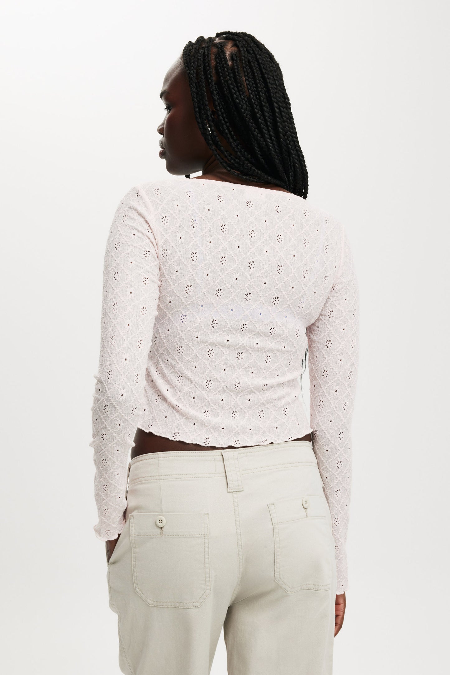 Briony Tie Front Long Sleeve Top