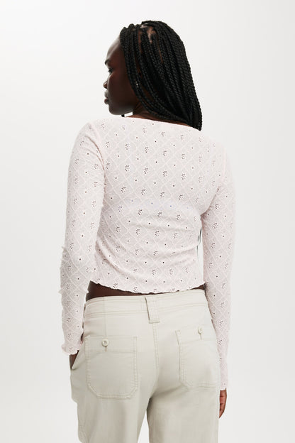 Briony Tie Front Long Sleeve Top