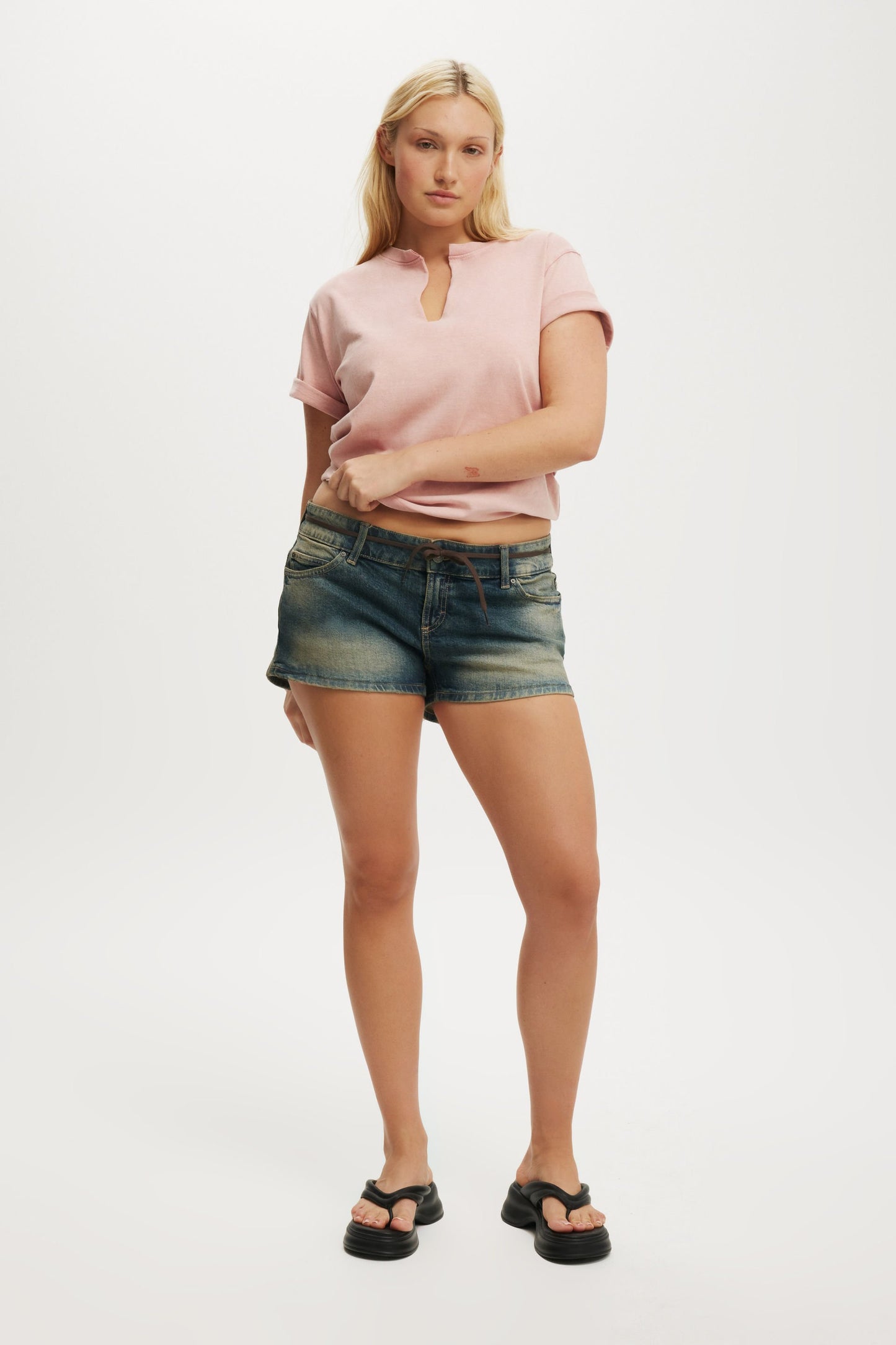 Micro Low Denim Short
