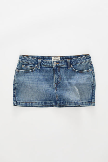 Micro Low Denim Skirt