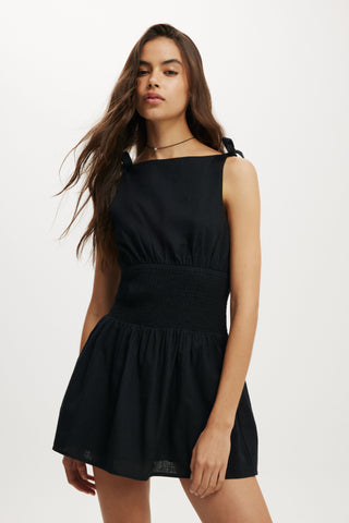 Lola Tie Shoulder Mini Dress