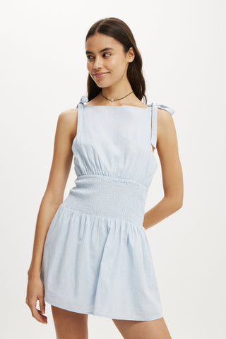 Lola Tie Shoulder Mini Dress