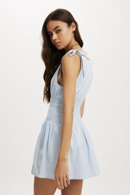 Lola Tie Shoulder Mini Dress