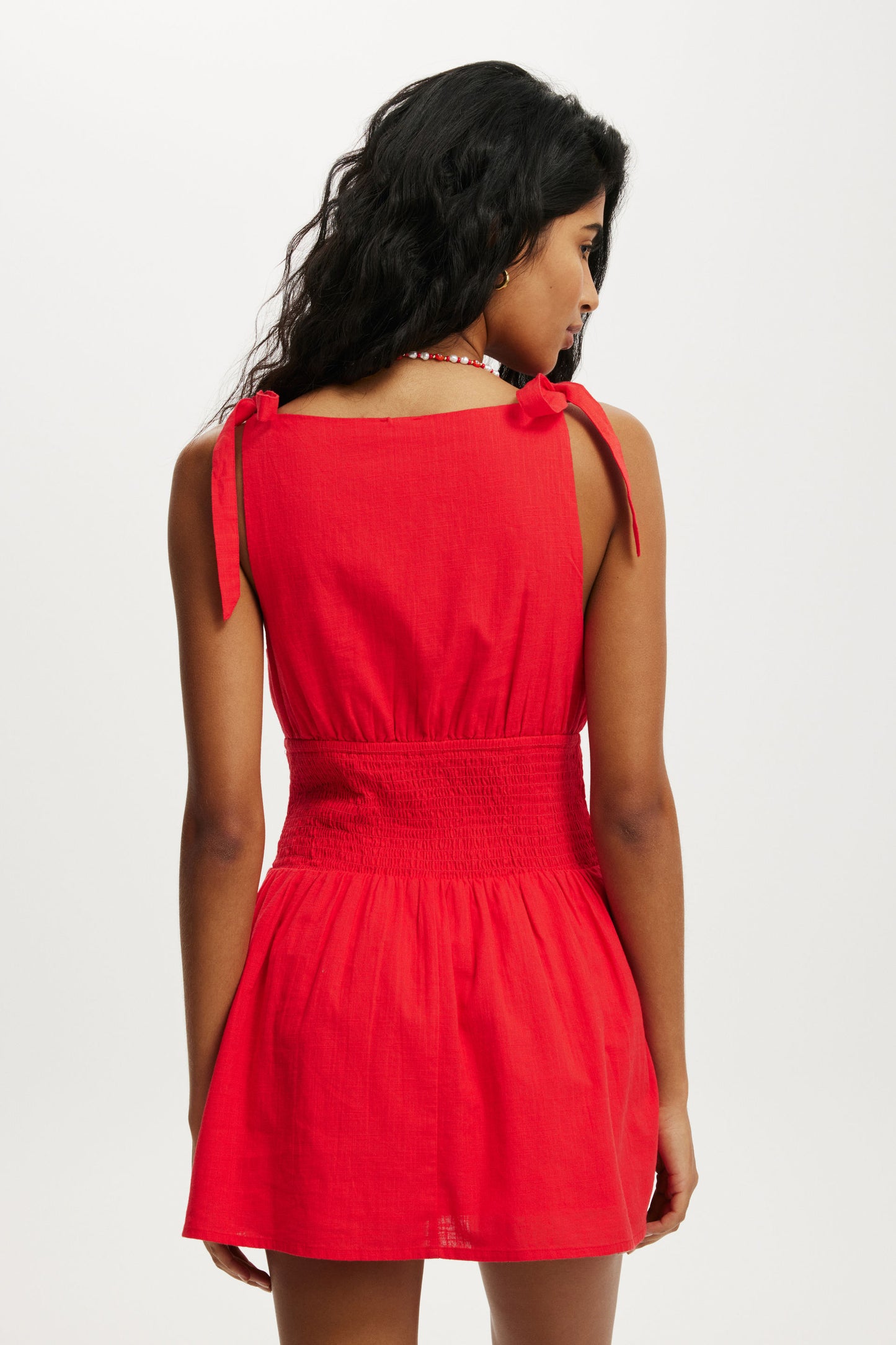 Lola Tie Shoulder Mini Dress