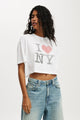 I Love NY Cropped Boxy Graphic Tee