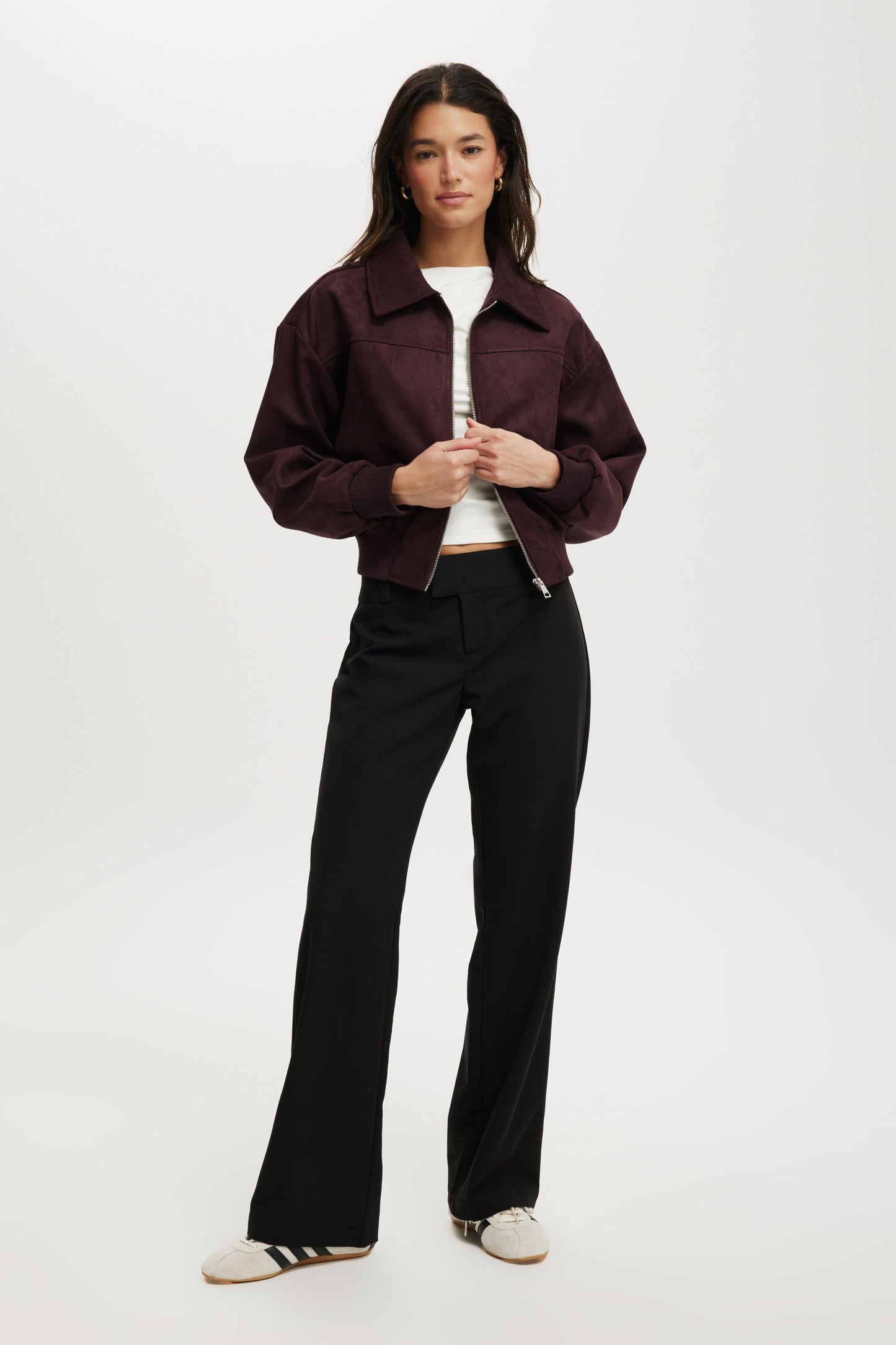 Sophie Faux Suede Bomber